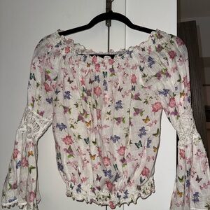 Floral Off-Shoulder Women's Top